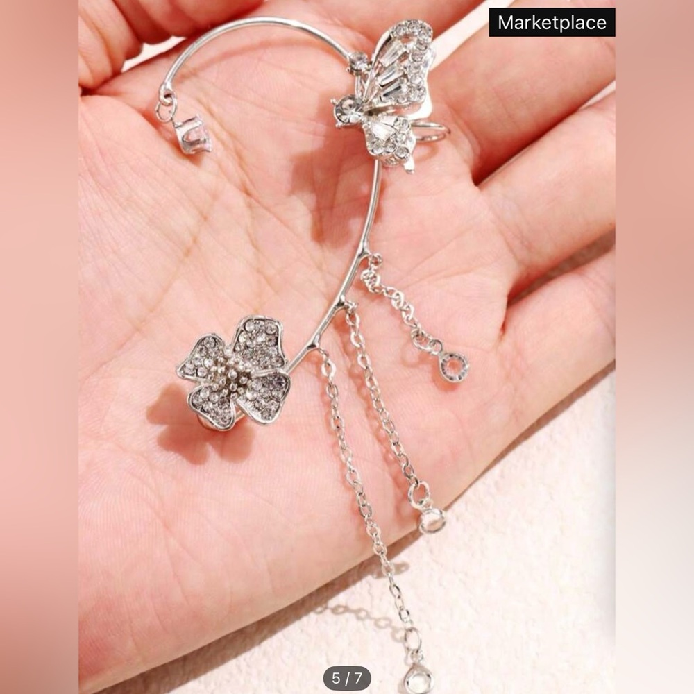 Silver ✨ Butterfly 🦋 Tassel Earring